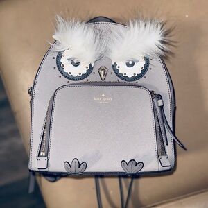 Kate Spade Gray Owl Backpack